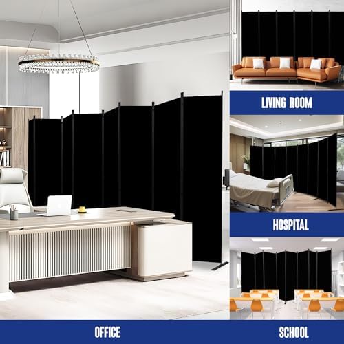 8 Panel Folding Privacy Screen, 14.67ft Wide Partition Room Dividers Panel - Image 6