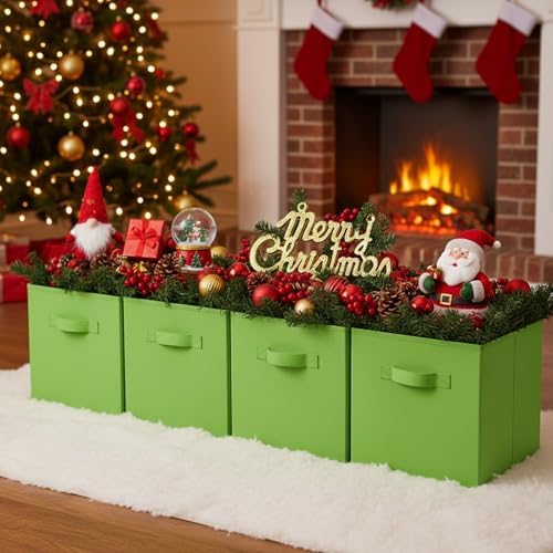Cupic Cupid 6-Pack 11x11 Storage Cube Bins, Storage Organizer Bins, Green - Image 2