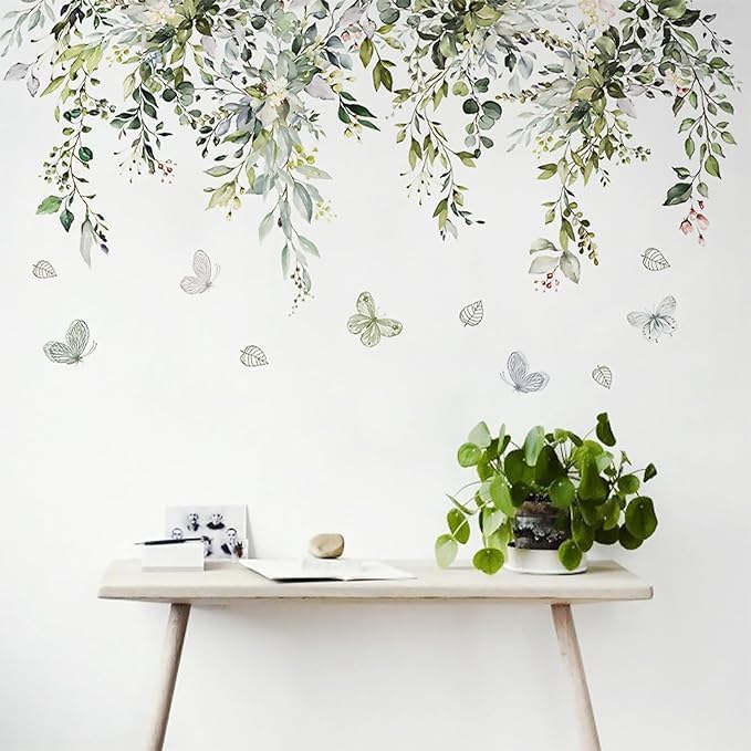 Arawat 2 Set Tree Wall Stickers Decals Peel and Stick Decor Flower Decal Art Decor Boho Floral Walls Stickers & Murals Wall Decals for Living Room Bedroom by ARAWAT