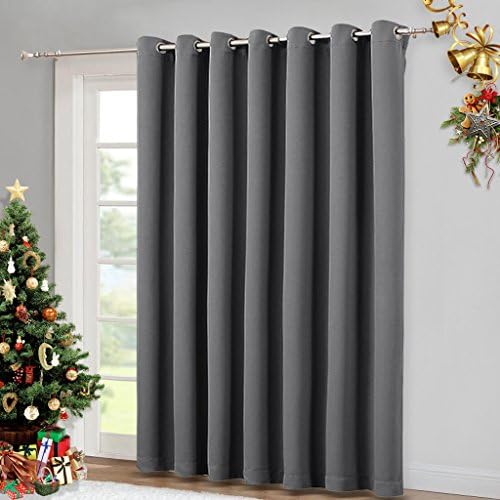 NICETOWN Floor to Ceiling Curtains, Room Divider Curtain Screen Partitions, Vertical Blind for Sling Door, Blackout Window Curtains Privacy Blinds for Patio (Grey, 1 PC, 9ft Tall x 12.5ft Wide) - Image 6