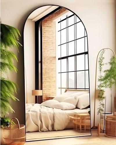 KOMCOTE Arch Mirror Full Length,Floor Length Mirror,Arched Floor Mirror,76''x34'' Wall Mirror Full Length,Oversized Floor Mirror,Bedroom Mirror Full Length,Black Floor Mirror Living Room Cloakroom - Image 2