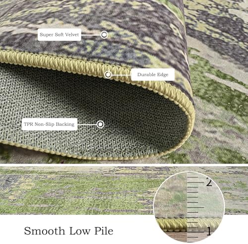 Toneed 4x6 Washable Non Slip Abstract Area Rugs for Bedroom Living Room - Image 6