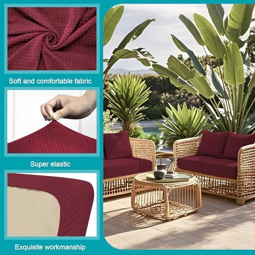 12 Pcs Outdoor Cushion Covers, Patio Sofa Cushion Covers Replacement - Image 4