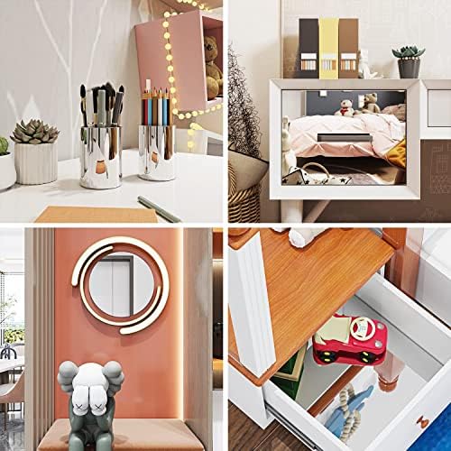 FunStick 24"x197" Large Flexible Self Adhesive Mirror Stickers for Walls Mirror Decor Stick on Mirror Contact Paper Peel and Stick Plastic Mirrors Tiles for Bathroom Gym Bedroom Wall Stickers Cabinets - Image 7