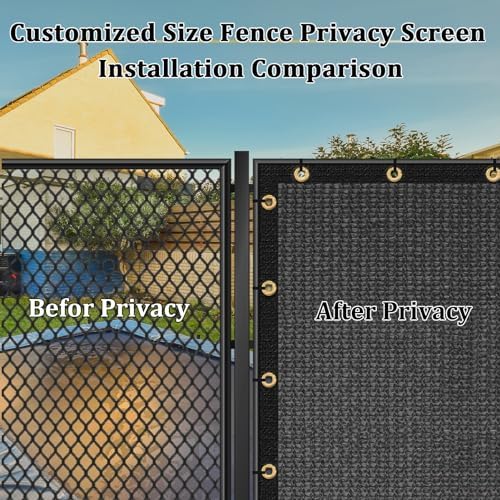 Shade&Beyond 3'x27' Dark Grey Privacy Screen Fence Cover 170 GSM Fencing Mesh Fence Panel for Wall Garden Yard Backyard Indoor Outdoor Home Decoration - Image 4