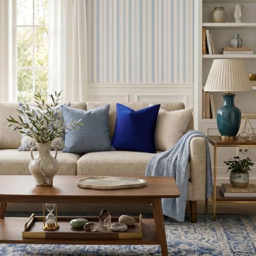 GIGIZAZA Royal Blue Velvet Throw Pillow Covers 24x24 Pack of 2 - Image 2