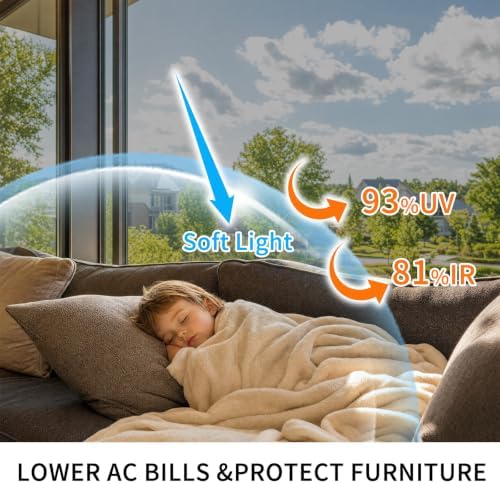 FILMGOO One Way Privacy Window Film Heat Control Mirror Tint 35.4Inx13.1Ft - Image 3