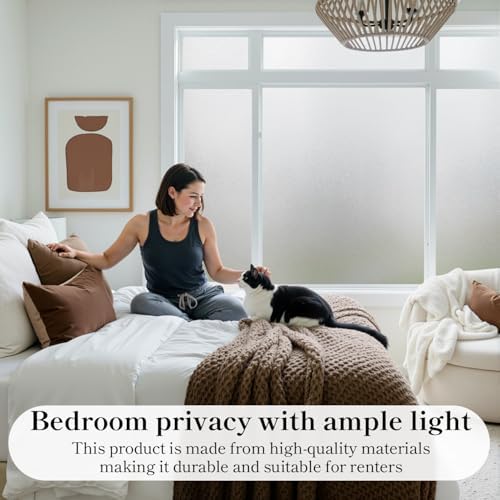 Qualsen Frosted Glass Window Privacy Film with Tools, 35.4'' x 78.7'' - Image 4