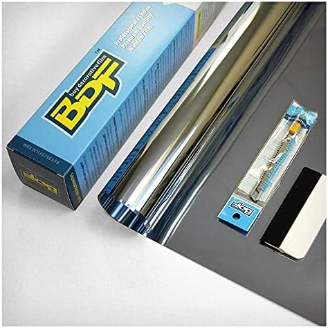 BDF S05 Window Film Heat Control Mirror Silver 5 (Very Dark) - 30in X 24ft - Image 3