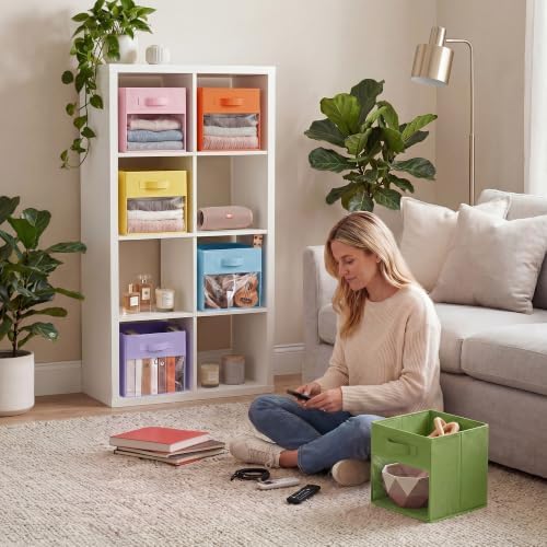 GRANNY SAYS 11x11 Storage Cube, Fabric Storage Bins, Rainbow, 6-Pack - Image 7