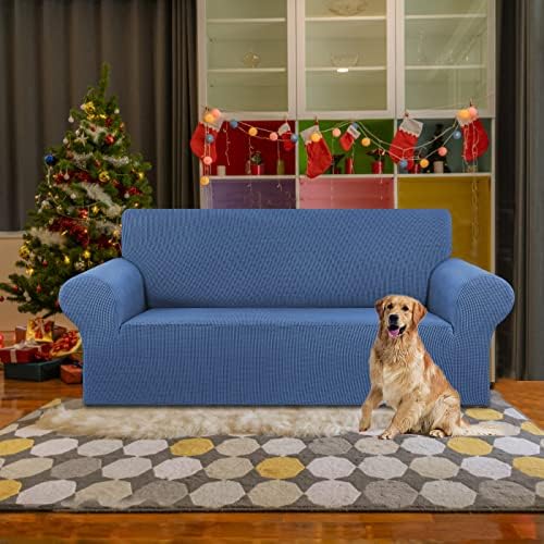 KEKUOU Stretch Loveseat Couch Cover, 2 Cushion Couch Slipcover,Riverside - Image 2