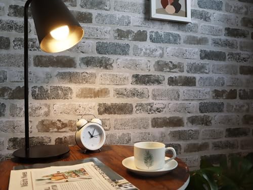 Guvana 17.3"×472.4" Brick Peel and Stick Wallpaper Brown/Grey Contact Paper | Self Adhesive 3D Brick Textured Contact Paper Removable Vintage Wallpaper for Room Backsplash Accent Wall Decor - Image 2