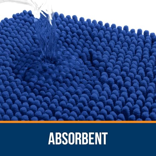 OLANLY Large Bathroom Rugs 40x32, Extra Soft Absorbent Chenille Bath Rugs - Image 4