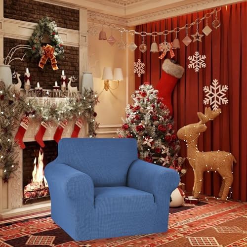 KEKUOU Stretch Chair Sofa Slipcover, Single Couch Cover,Riverside - Image 2
