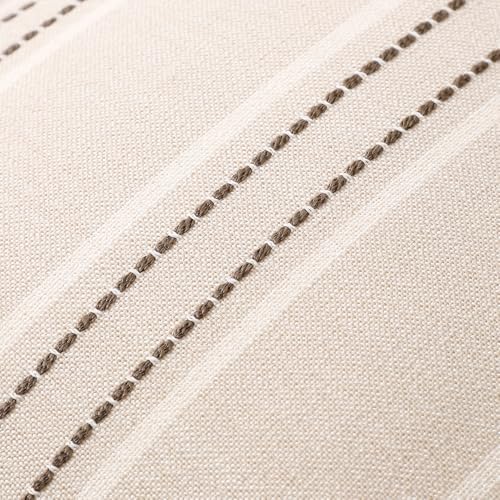 Hckot Striped Throw Pillow Covers 18x18 Set of 2 Charcoal Pillow Covers - Image 4