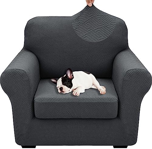 XINEAGE 2-Piece Stretch Armchair Sofa Cover, Washable Couch Covers for Dog by XINEAGE