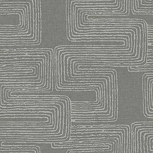 RoomMates RMK12215PL Nikki Chu Gray and Metallic Silver Zulu Signature Peel and Stick Wallpaper - Image 5
