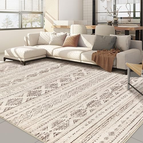 Nakagishi Boho 5x8 Area Rug Living Room Rugs Machine Washable Dark Brown - Image 2