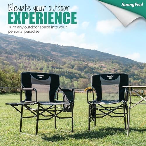 SUNNYFEEL Oversized Directors Camping Chair for Adults with Side Table - Image 3