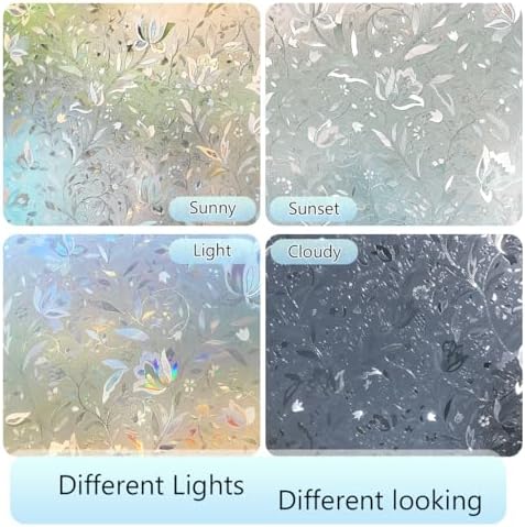 HIDBEA Window Privacy Film, 3D Stained Glass Static Cling 23.6 in x 78.7 in - Image 5