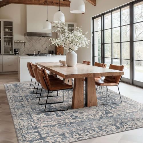Rugxara Blue 6x9 Area Rugs Washable Rug for Living Room Dining Room Bedroom - Image 4