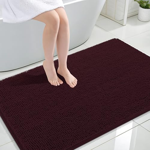 OLANLY Large Bathroom Rugs 44x32, Extra Soft Absorbent Chenille Bath Rugs by OLANLY