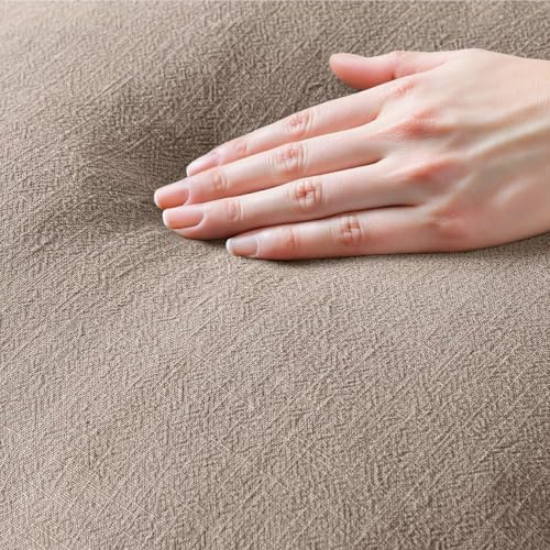 MIULEE Linen Fringe Decorative Fall Euro Throw Pillow Covers Dune 24x24 - Image 2