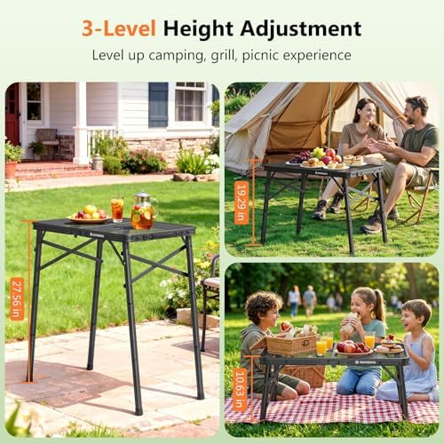 Raynesys Portable Folding Grill Table for Outside for Picnic, Camping - Image 4