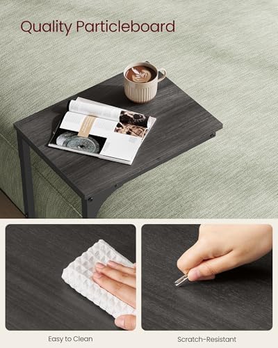 VASAGLE C-Shaped End Table, Small Sofa Side Table with Metal Frame - Image 5