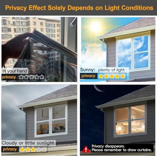 Window Privacy Film One Way Window Tint for Home & Office, 29.5" * 78.7 " - Image 6