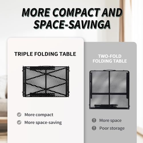 WildFinder Folding Grill Table, 4x2 FT Portable Camping Table, Foldable - Image 7