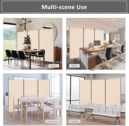 Spurgehom 3 Panel Room Divider Folding Partition Privacy Screens - Image 4