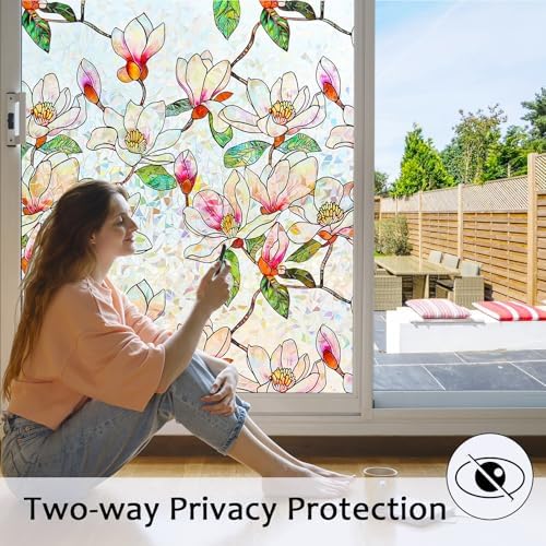Window Privacy Film, Stained Glass Rainbow Stickers 17.5"x78.7" - Image 3