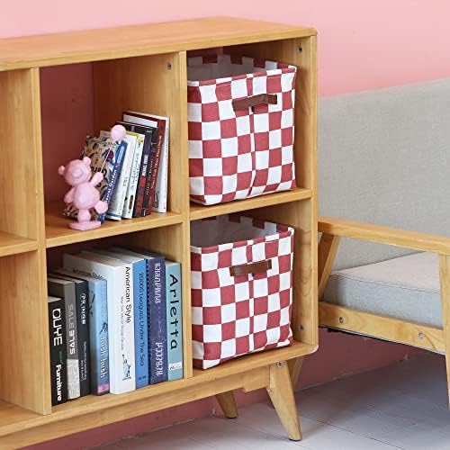 Hinwo Collapsible Canvas Storage Cubes with Handles, 11-Inch, 3-Pack - Image 2
