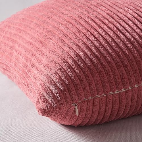 Topfinel Pink Throw Pillows Covers 20x20 Inch Set of 4,Farmhouse Corduroy Decorative Cushion Case,Valentine's Day Pillow Case for Bedroom Couch Sofa Living Room,Spring Home Decor - Image 7