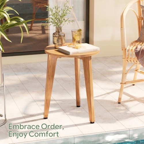 Simple Trending Side Table, Round End Table with Tapered Legs - Image 6