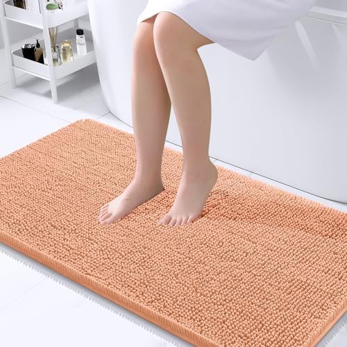 OLANLY Bathroom Runner Rugs 40x24, Extra Soft Absorbent Chenille Bath Rugs by OLANLY