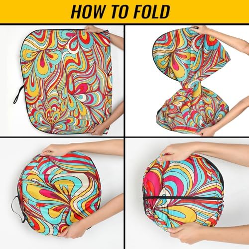 Car Windshield Sun Shade, Foldable Reflective UV Front Sunshade - Image 4