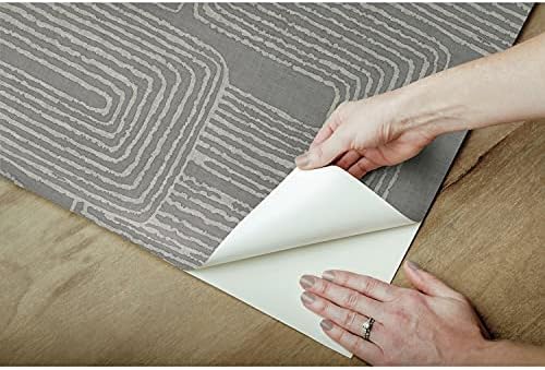 RoomMates RMK12215PL Nikki Chu Gray and Metallic Silver Zulu Signature Peel and Stick Wallpaper - Image 6