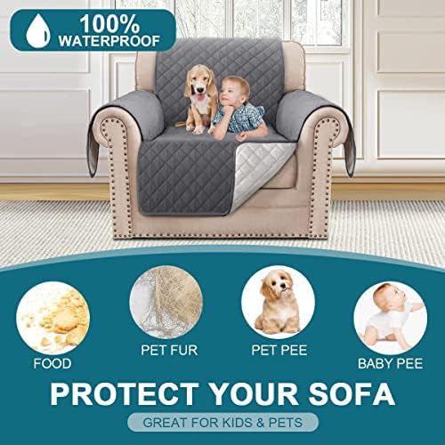 Turquoize 100% Waterproof Chair Covers Couch Covers for Dogs, Chair 28" - Image 2
