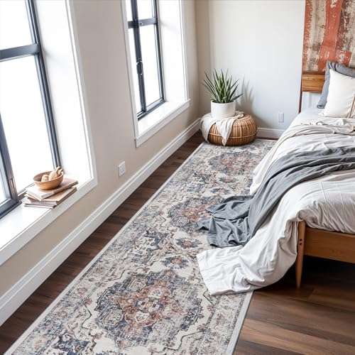 Washable 3x12 Hallway Runner Rugs: Indoor Long Ultra Soft Rug for Entryway Kitchen Water Resistant Light Weight Carpet for Bathroom Living Room Non Slip Floor Mat for Bedroom Dining Room(Brick,3x12) - Image 2