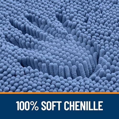 OLANLY Bathroom Runner Rugs 70x24, Extra Soft Absorbent Chenille Bath Rugs - Image 3
