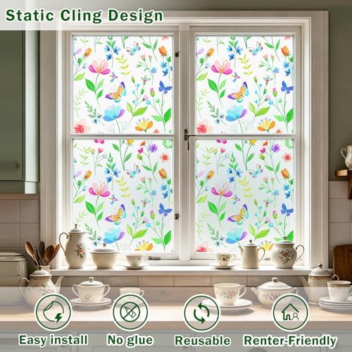 Frosted Glass Window Film, Decorative Sun Heat Blocking,Anti UV Save Energy - Image 5