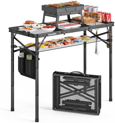Raynesys Portable Folding Grill Table for Outside for Picnic, Camping by Raynesys