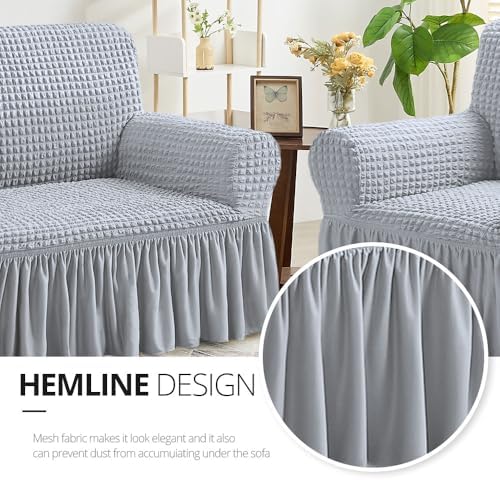 NICEEC Loveseat Covers Washable Love Seat Couch Covers Slipcover with Skirt - Image 4