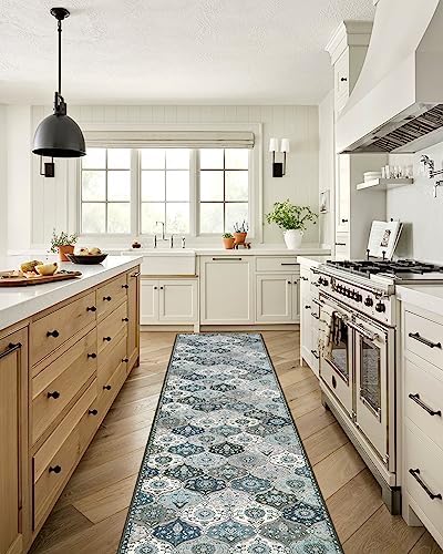 Lahome Moroccan Hallway Runner Rug Non Slip, 2x10 Washable Kitchen Runner - Image 5
