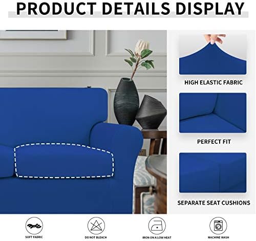 Easy-Going 4 Pieces Oversized Stretch Couch Cover for Dogs Washable - Image 6
