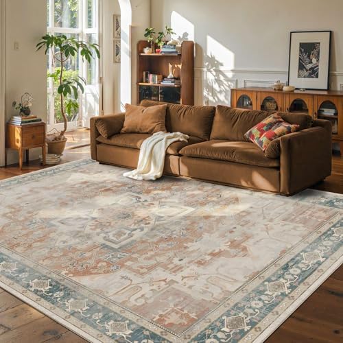Rugxara 8x10 Area Rugs,Large Rugs for Living Room(BlueOrange) by Rugxara