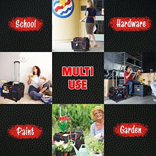 dbest Products Quik Cart Pockets Bundle - 25 Pocket - Black & Red - Image 5