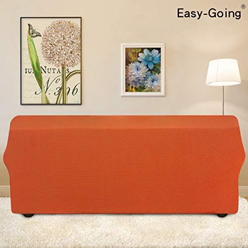 Easy-Going Stretch Oversized Sofa Couch Slipcover Washable Orange - Image 4